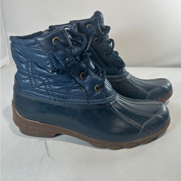 Sperry - Navy Waterproof Gulf Syren Duck Boots Rubber -‎ Womens 5.5M - Picture 1 of 7